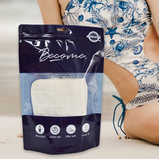Customized Sterile Safety Biodegradable Zipper Plastic Swimwear Bag with Window