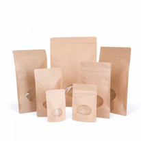 Custom Printing Round Bottom Coffee Bean Biodegradable Packaging Bags Stand up Pouches with Ziplock and Window