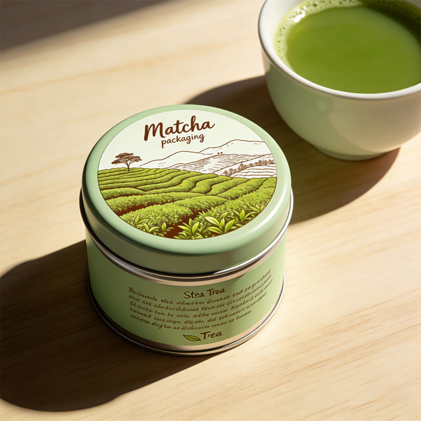 Eco-friendly Matcha Powder Tin Can