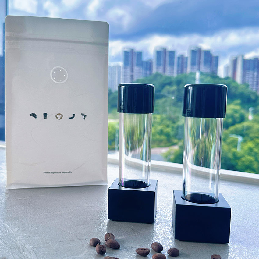 Single Dose Coffee Bean Storage Tubes with One-way Valve