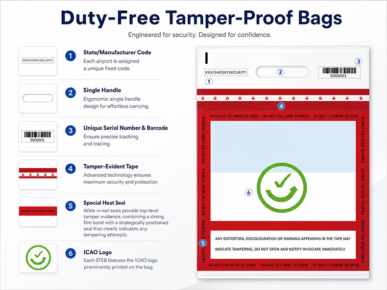duty-free airport security bag