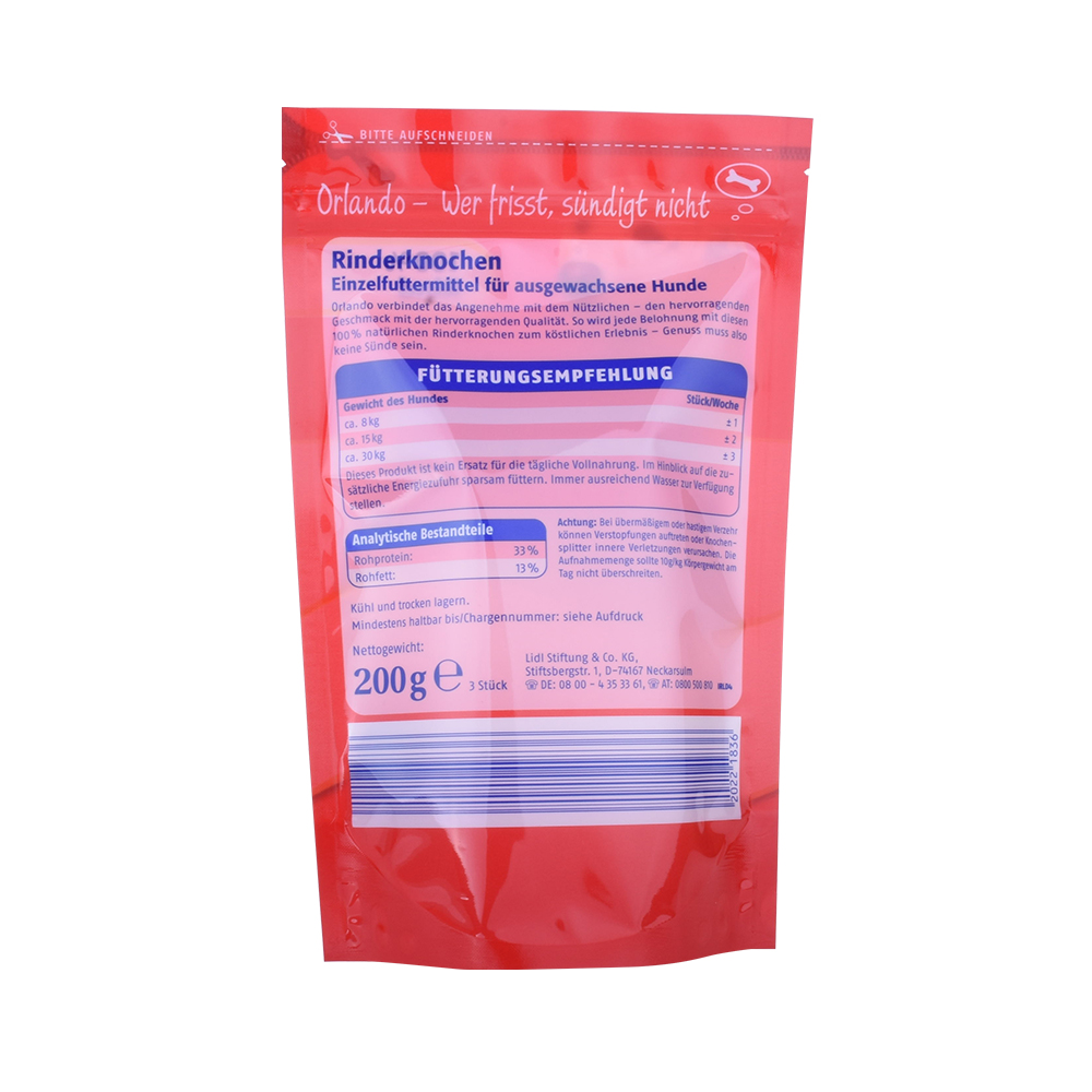 Treat Pouch Packaging Plastic Dog Food Bags for Pet Package