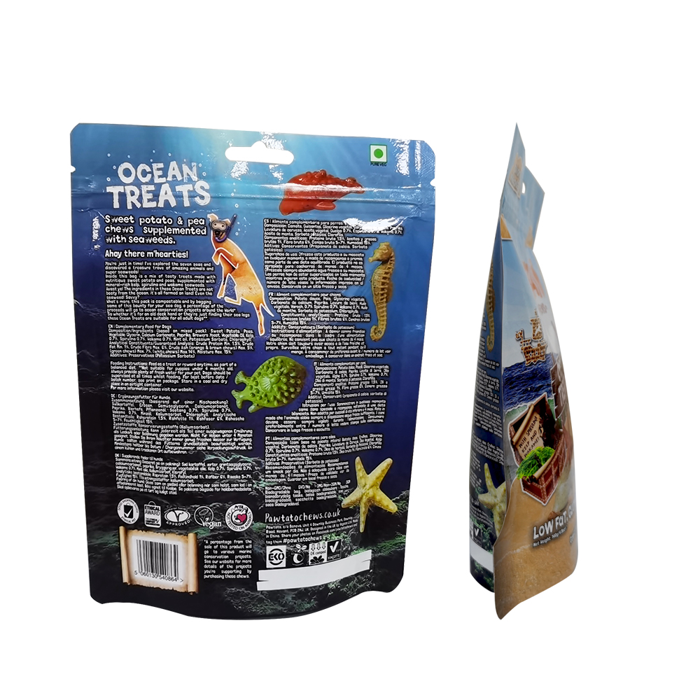Compostable Biodegradable Dog Treat Food Packaging Pouch Manufacturer China