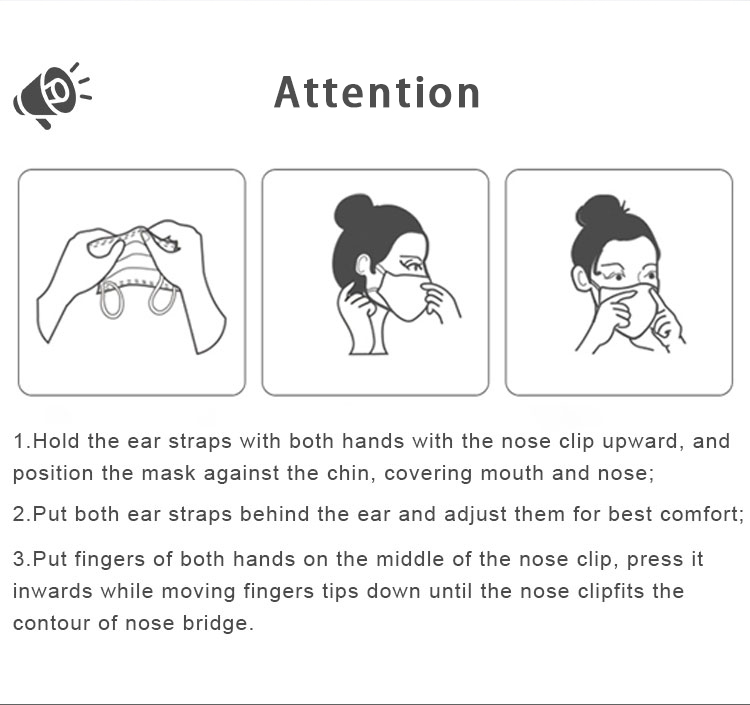 Daily 95% Filtration Anti-Dust Anti-Smoke Anti-Virus Kn95 Protective Mask Disposable Mask