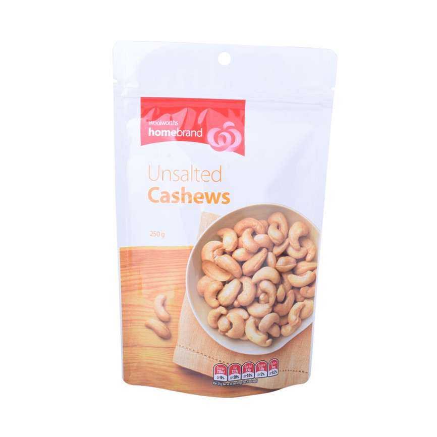 Resealable Ziplock Gravure Printing Cashew Nuts Pack