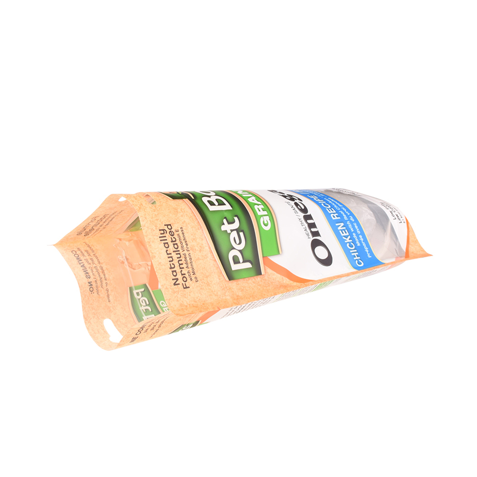 China Product Glossy Finish Block Bottom Pouches