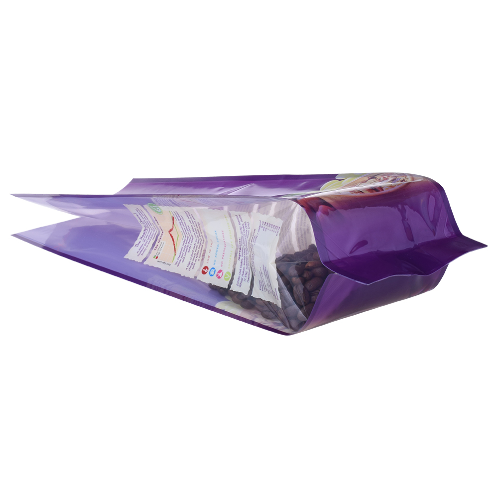 Custom Self Sealing Transparent Side Gusset Pouch Granola Packaging Food Grade Plastic Recycled Bag