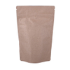 Dypack Ziplock Brown White Kraft Craft Paper Stand Up Pouch pour noix