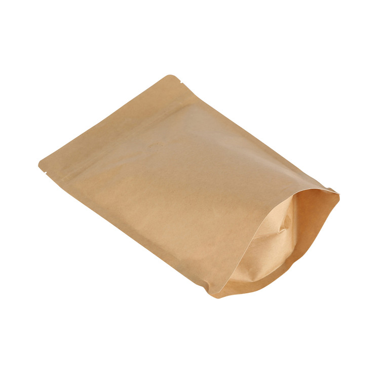 Food Packaging Kraft Paper Stand Up Bag Zipper Lock Pouch with Window