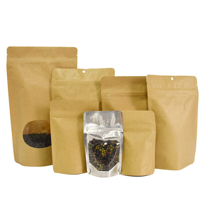 Exquisite Tear Notch Wholesale Kraft Stand Up Pouches