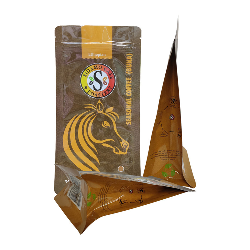 Custom Printed Coffee Pouch Packaging Ziplock Laminated Good Seal Bag