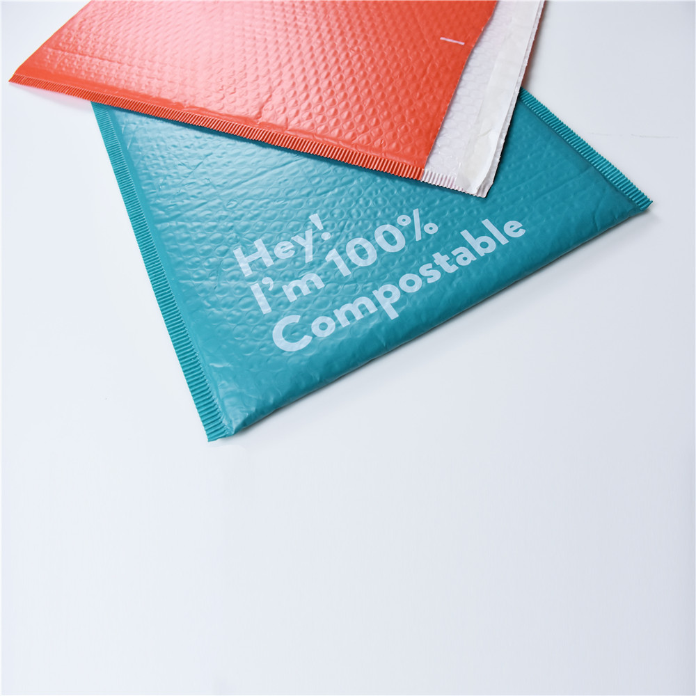 Eco Firendly Customized Rewind Matte Printing High Quality Compostable Mailer Manufacturers with UV Spot