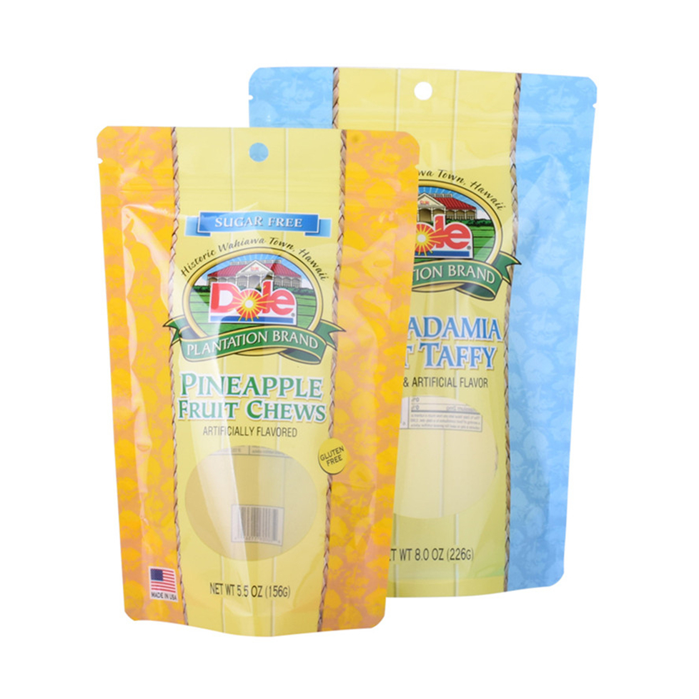 Wholesale Rip Zipper Clear Box Bottom Coffee Pouch 