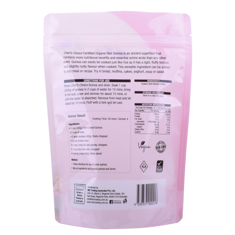 Digital Printing Hot Stamping Resealable Spice Pouch Sustainable