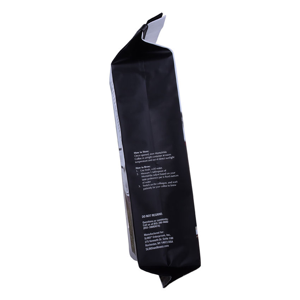Custom Heat Seal Eco Friendly Compostable Biodegradable Heat Seal Side Gusset Bag