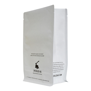 Custom Printed Flat Bottom Sustainable White Bag with Valve
