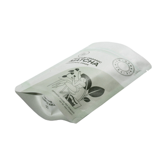 Environmentally Friendly Organic Plastic Free Standing Zipper Paper Flat Bottom Empty Tea Bags