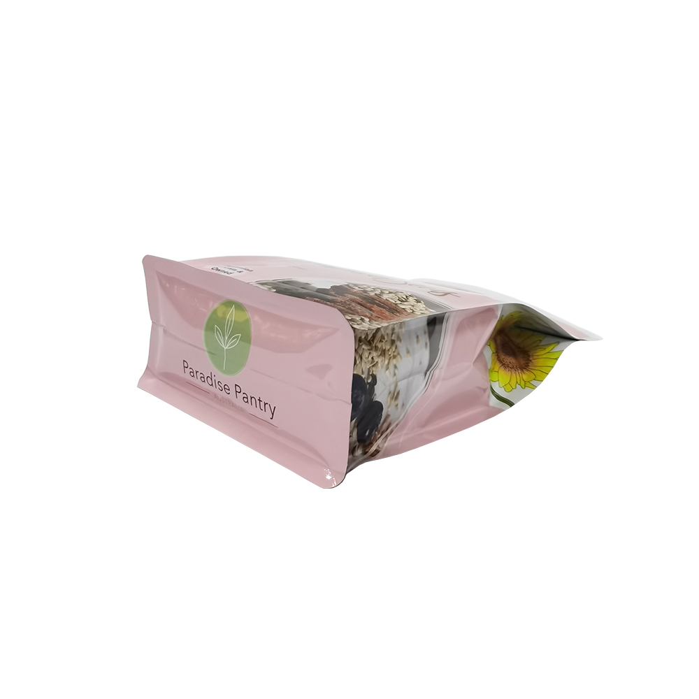 Biodegradable Flat Bottom Bag with Zipper for Chia Seeds