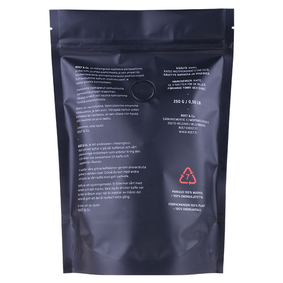 Laminierte Aluminiumfolie Matt -Finish -Kaffee Kaffeebeutel 12 Unzen