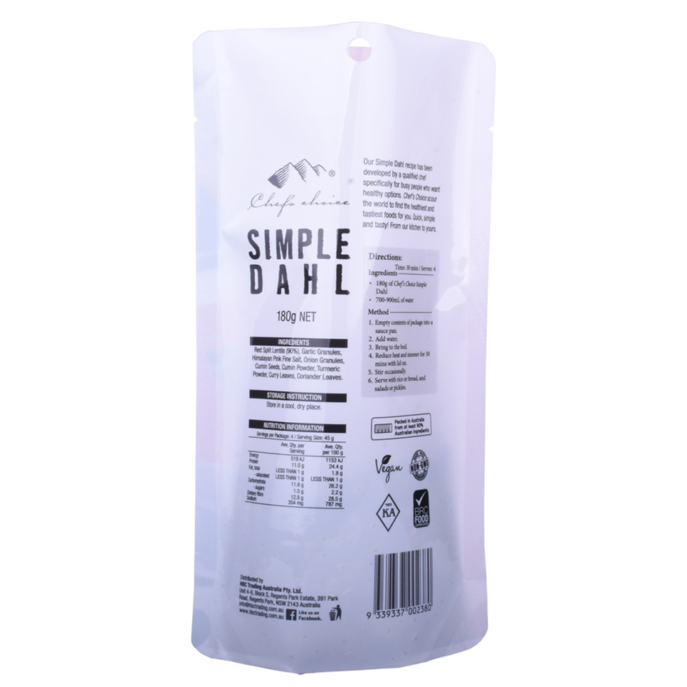 Recyclable Reclosable Plastic Bags For Biscuits
