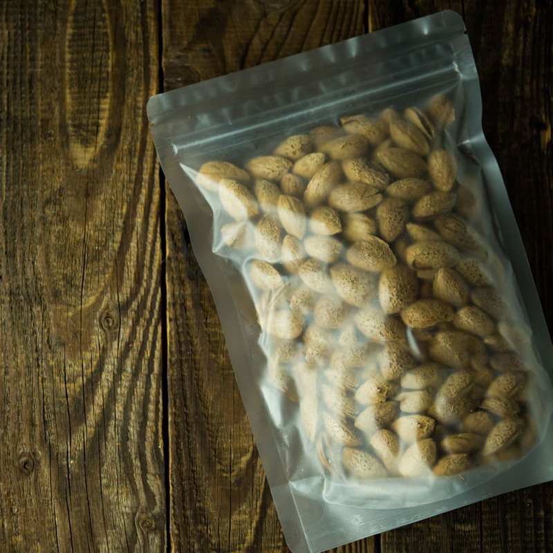 CO2 Compensated Translucent Pouch Biodegradable Corn Starch Packaging for Cashews