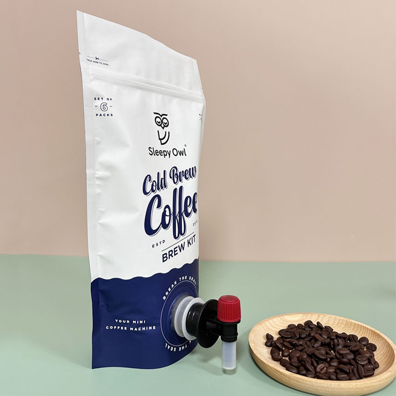 Resealable Top Zip Aluminum Foil Stand Up Spout Pouch Packaging Coffee