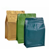 Heat Seal Foil Lined Custom Printed Biodegradable Mylar Foil Coffee Packaging Flat Block Bottom Pouches with Valve