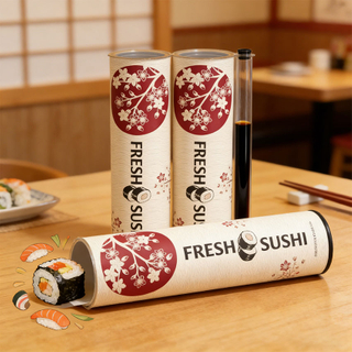 Eco Friendly Pushpop Takeaway Sushi Packaging