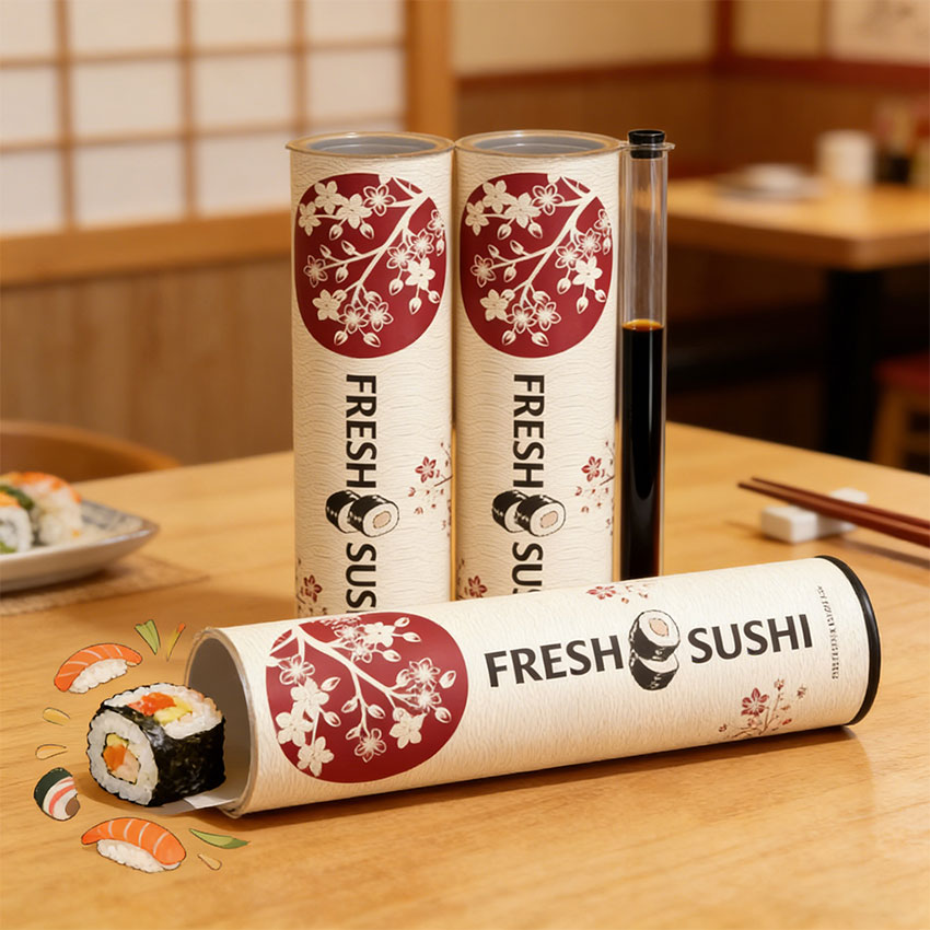 Eco Friendly Pushpop Takeaway Sushi Packaging