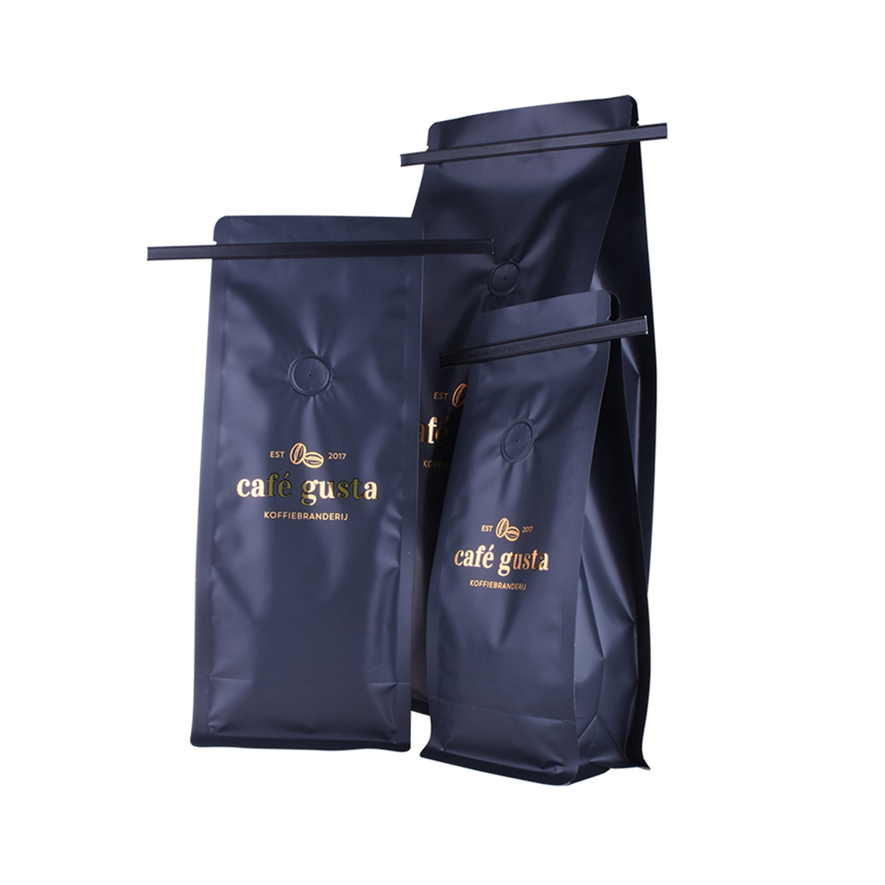 Matte Stand Up Packaging Recyclable Kraft Paper Bags for Coffee Bean