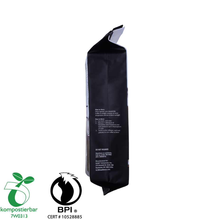 Các nhà sản xuất túi cung cấp 100% Tái chế bao bì thực phẩm Gói phân hủy sinh học cho cà phê