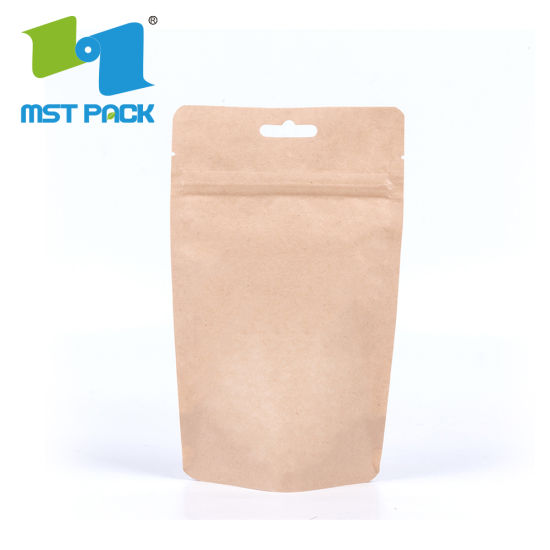 Custom Printing Round Bottom Coffee Bean Biodegradable Packaging Bags Stand Up Pouches Dengan Ziplock dan Window