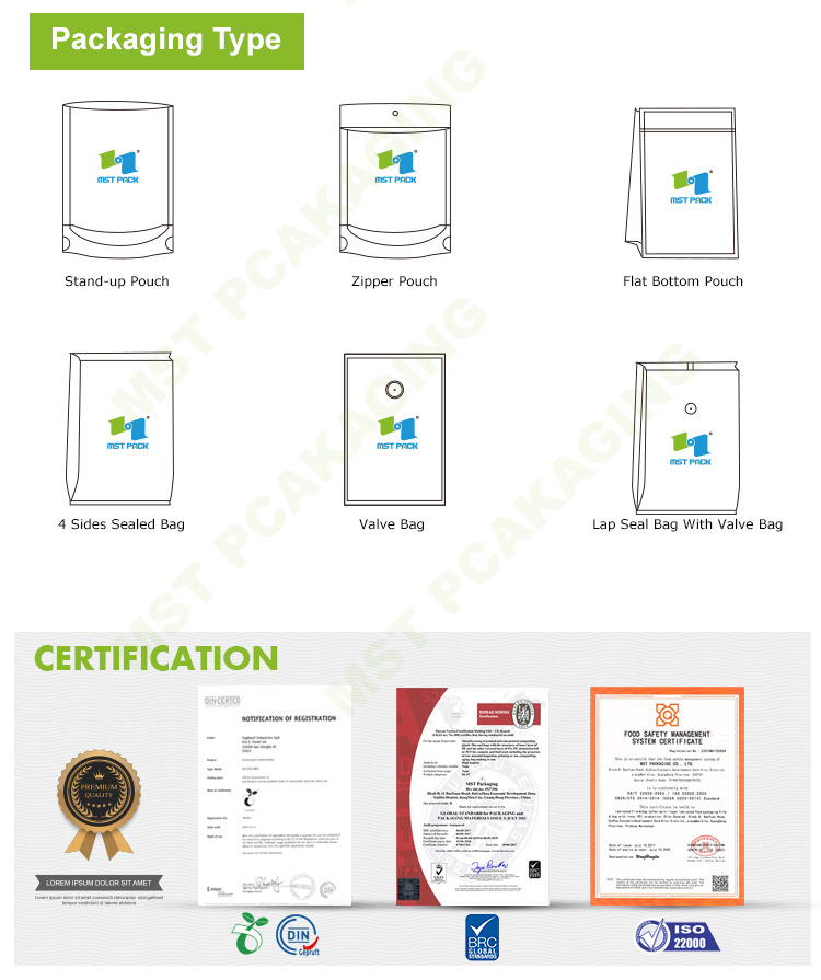 Food Grade Block Bottom Transparent Plastic Bag Factory China