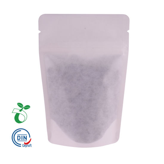 China Eco Friendly Corn Starch Based Zip Lock Packaging Oxo Compostable Biodagradable Kraft Paper Tea Coffee Bag