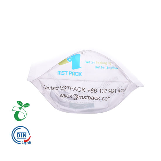 Wholesale Recycled Eco Friendly Corn Starch Ziplock Stand up Food Packaging 100% Compostable Biodegradable Clear Plastic Pouch Bag