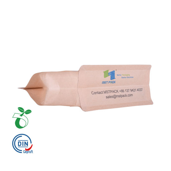 100% Recycle Fsc Certificated Kraft Paper Bags Biodegradable Plastic Bags