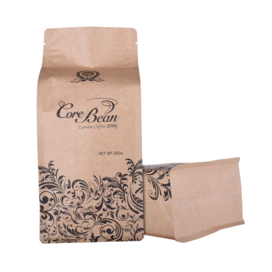 500g Flat Bottom Compostable Material Biodergradable Coffee Bag