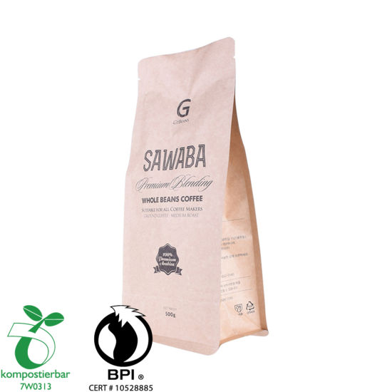 Heat Seal Square Bottom Eco Craft Paper Bag Supplier in China