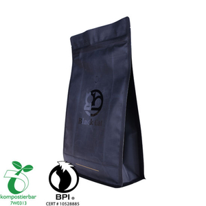 Zipper Square Bottom Heat Seal Biodegradable Bag Supplier in China