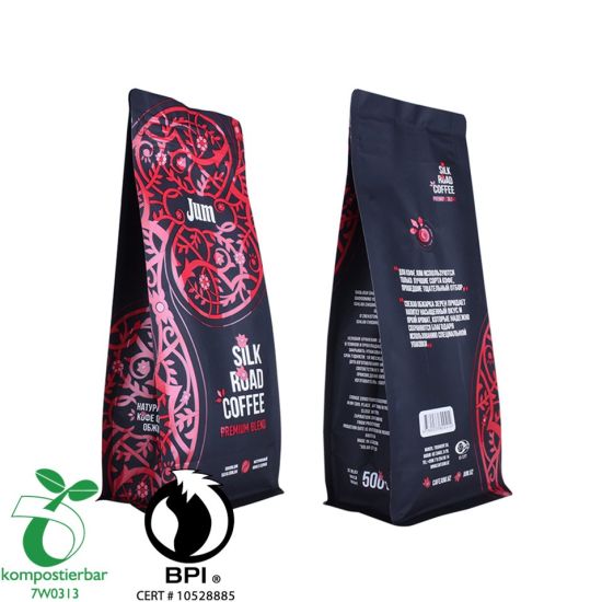 Plastic Zip Lock Block Bottom Resealable Eco Friendly Bag for Food Packaging Supplier in China