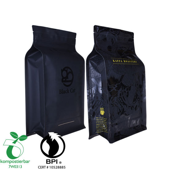 Good Seal Ability Block Bottom Biodegradable Tea Packaging Bag Factory China
