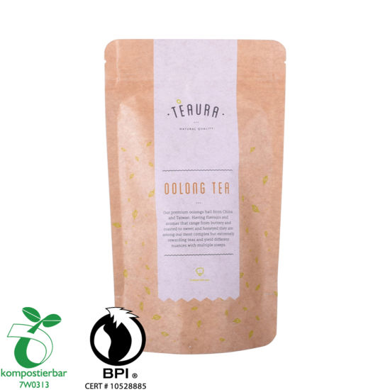 Eco Friendly Clear Window Stand up Tea Packaging Bag Wholesale From China