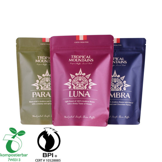Fábrica de bolsas de café do Japão compostável reutilizável da China