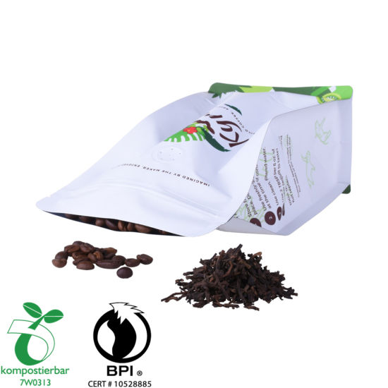 Zipper Box Bottom Biodegradable Valve Coffee Bag Manufacturer China