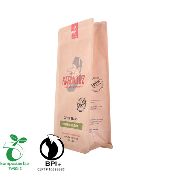 Food Ziplock PLA Gusset Coffee Packing Bag Manufacturer China