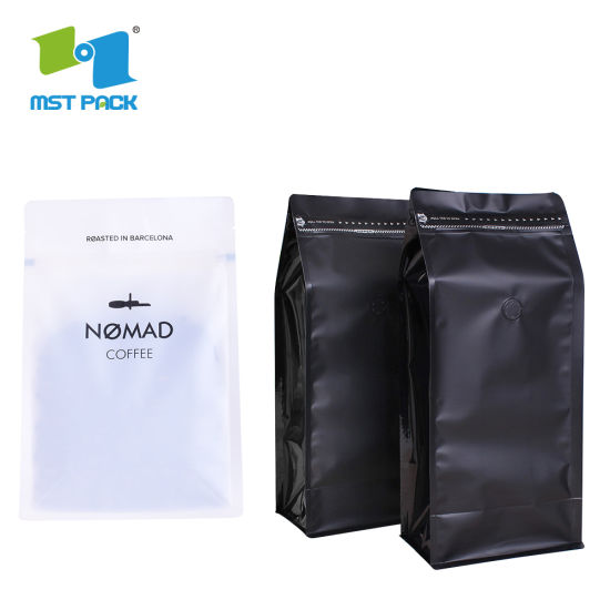 Recyclable Color Printed Doypack For Coffee Bean Food Packaging Protein Powder Resealable Bag