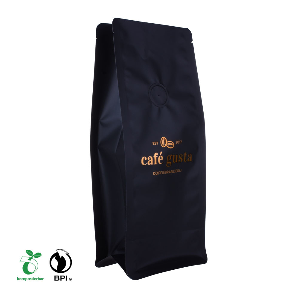 Fornecedor de bolsas de café de fundo de bloco reciclável da China