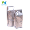Wholesale Compostable Custom Private Label Food Packaging Aluminum Foil Flat Square Block Bottom Biodegradable Coffee Valve Bags Pouches with Zip Lock