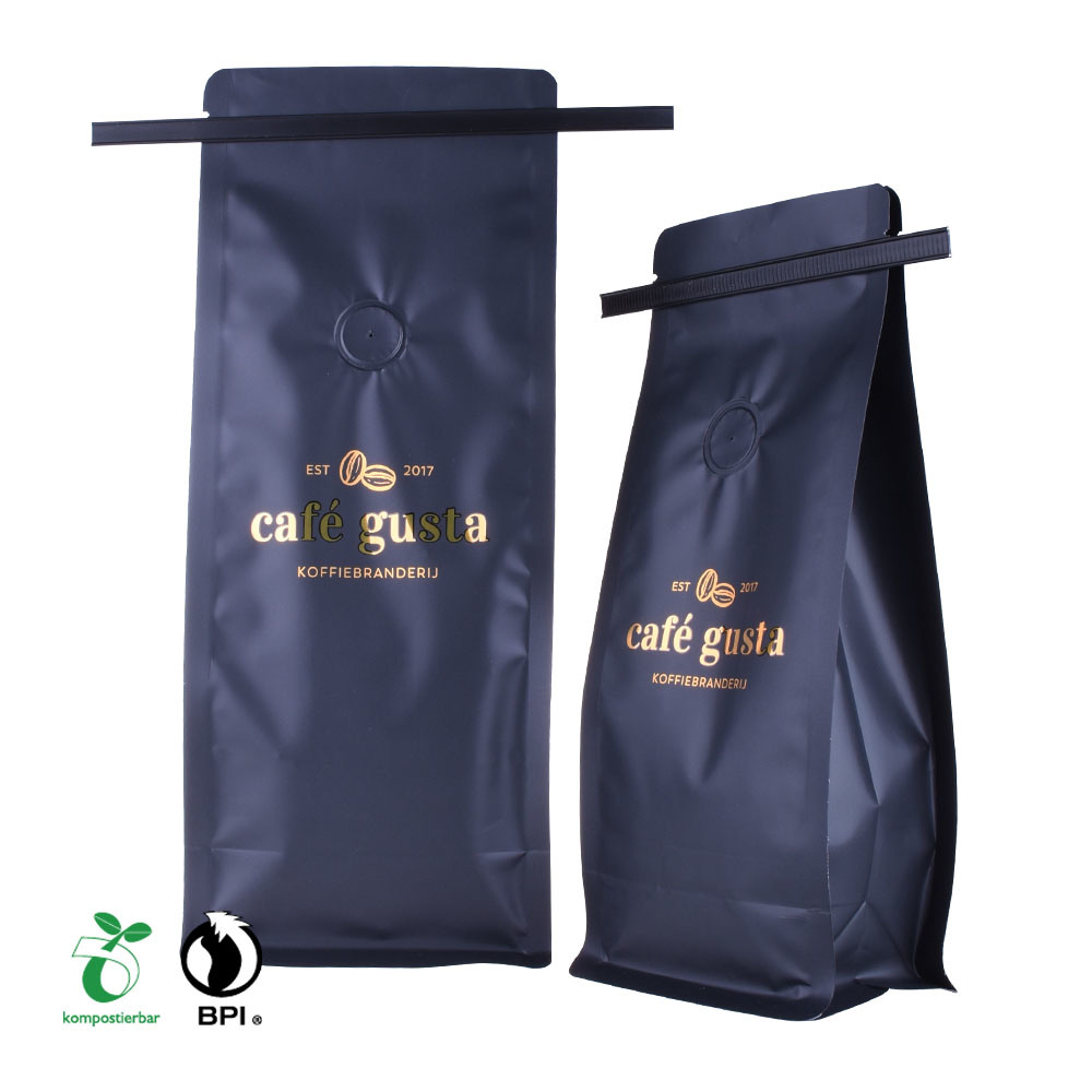 Fornecedor de bolsas de café de fundo de bloco reciclável da China