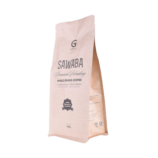 500 g de matériau composé à fond plat Sac de café bioderable